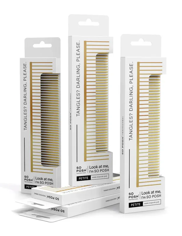 Golden Metal Comb Classic M, SoPosh