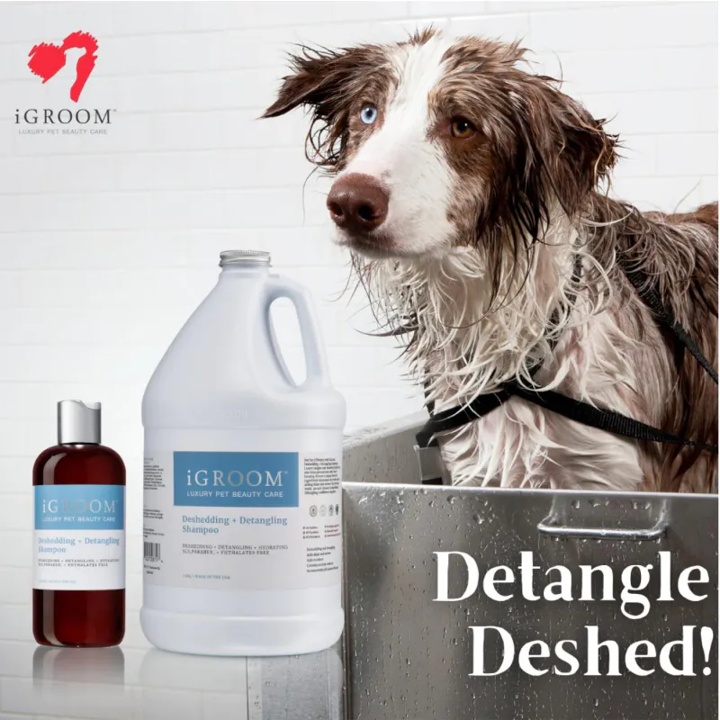 Deshedding + Detangling Shampoo 3,78l, iGROOM