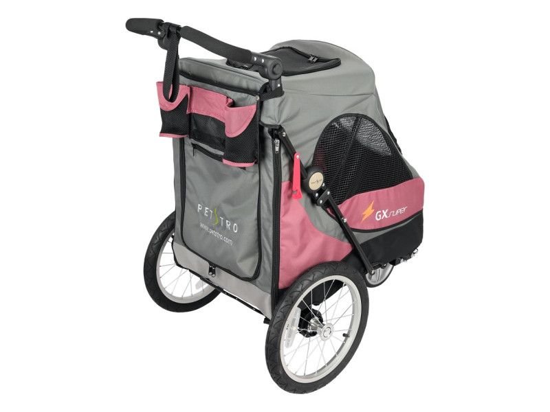 Petstroller Safari Str M opp til 30 kg (Grey-Pink), Petstro