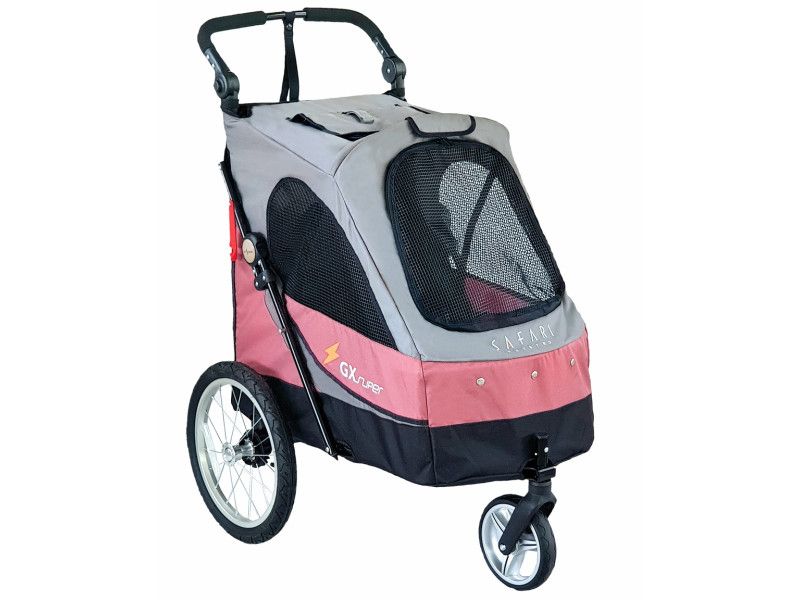 Petstroller Safari Str M opp til 30 kg (Grey-Pink), Petstro