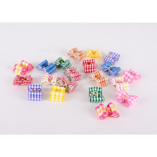 Hovedbilde Fancy Tartan Bows with Elastic 36 pcs Bows, ...