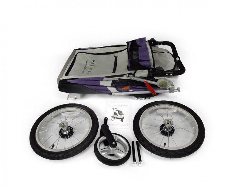 Petstroller Safari Str M opp til 30 kg (Grey-Pink), Petstro
