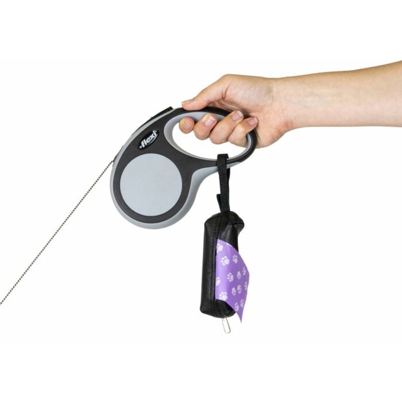 Poop Bag Holder Leather - Grey, Travel
