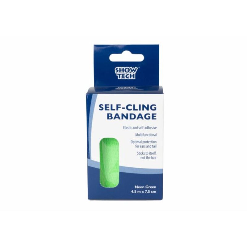Cling Bandage Neon Green 4.5 m x 7.5 cm, ShowTech