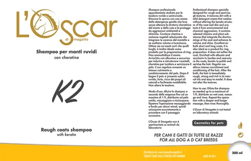 K2 - Rough Shampoo, 250 ml bottle, L'Oscar