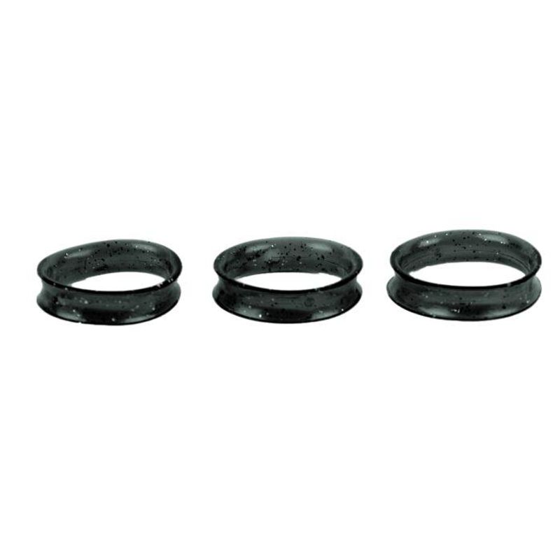 Finger Ring 22 mm Black Fine Glitter Scissor rings 2 Pcs, Show 