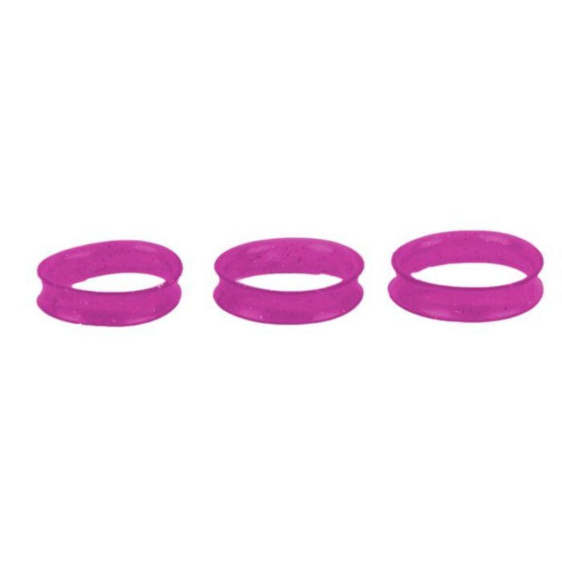 Finger Ring 21 mm Purple Fine Glitter Scissor rings 2 Pcs, Show 