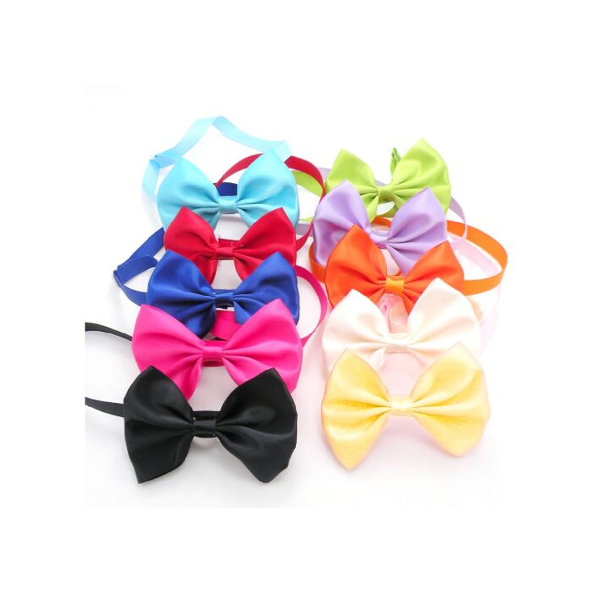 Canine Costume Dickie Bows Multicolor 10-pack Assorted, Show Tec