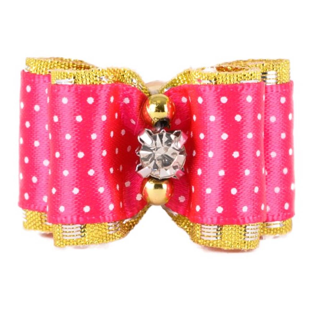 Fancy Polka Dot Bows with Elastic 50 pcs Bows, ShowTech