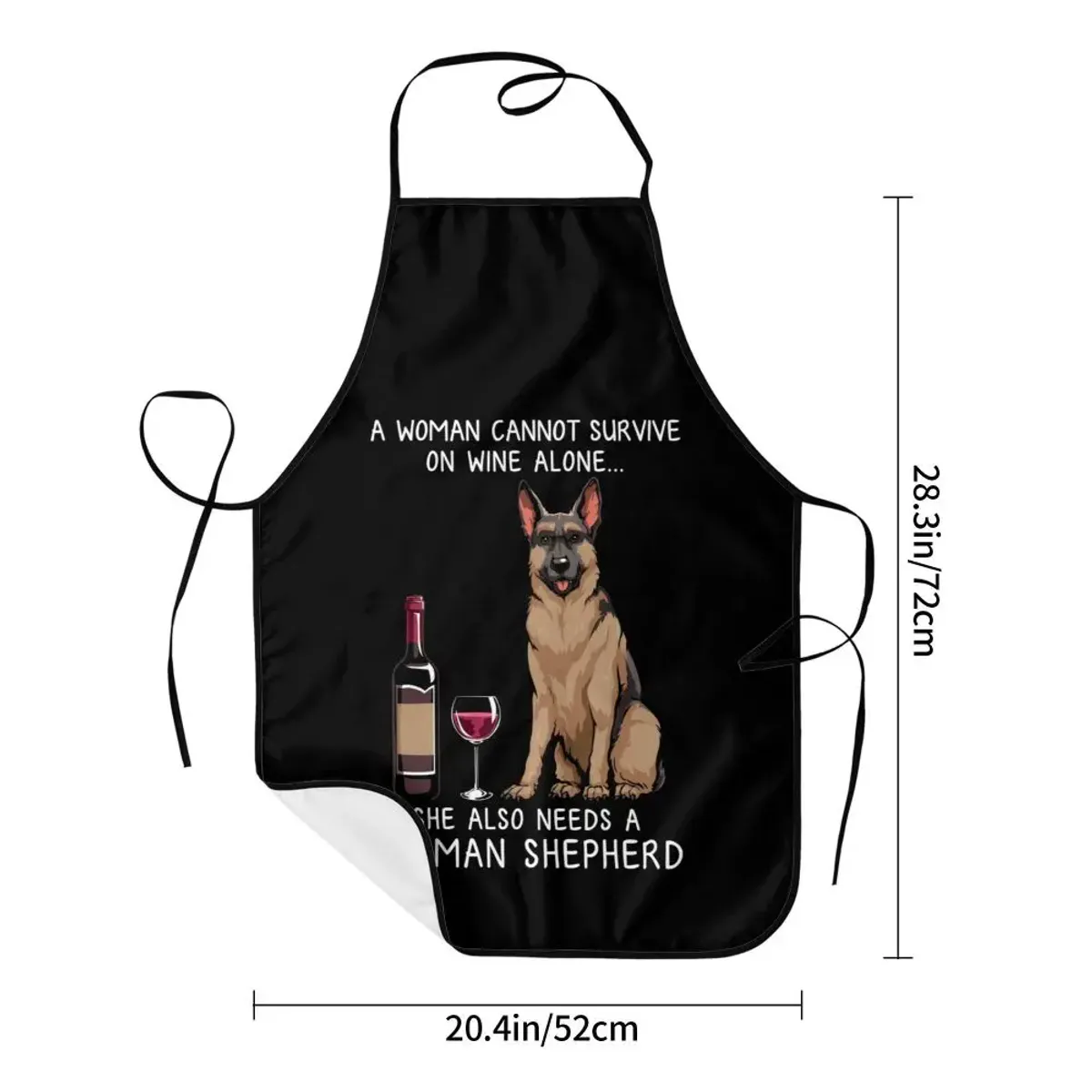 Sheltie Dog And Wine Apron Unisex, Sorma