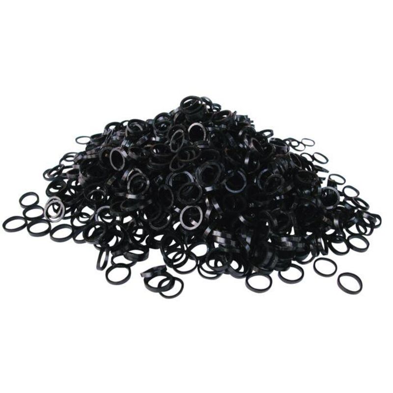 Latex Bands Medium Black - 1000 pcs Top Knot Band, ShowTech