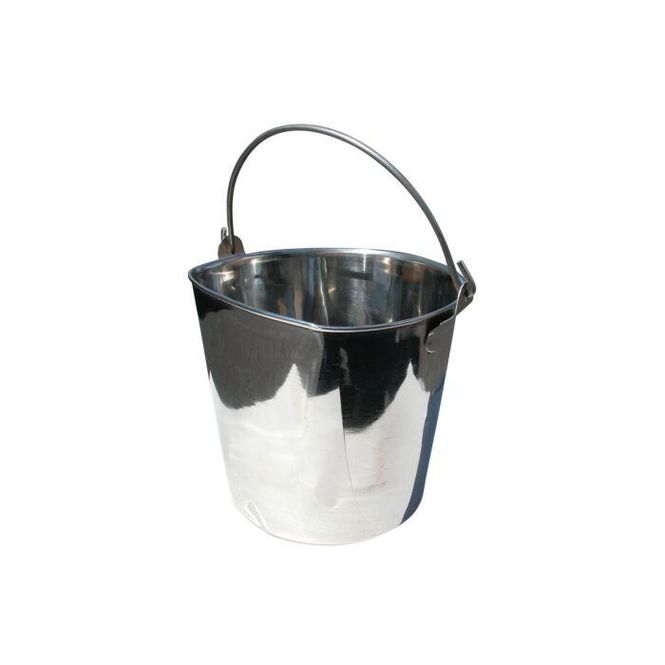 Hovedbilde Stålbøtte med en flat side 13cm - 950 ml, Show ...