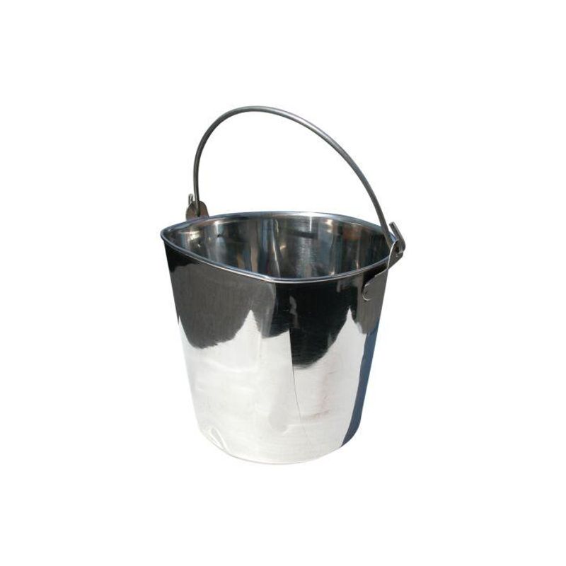 Stålbøtte med en flat side 22cm - 5,7 L, Show Tech